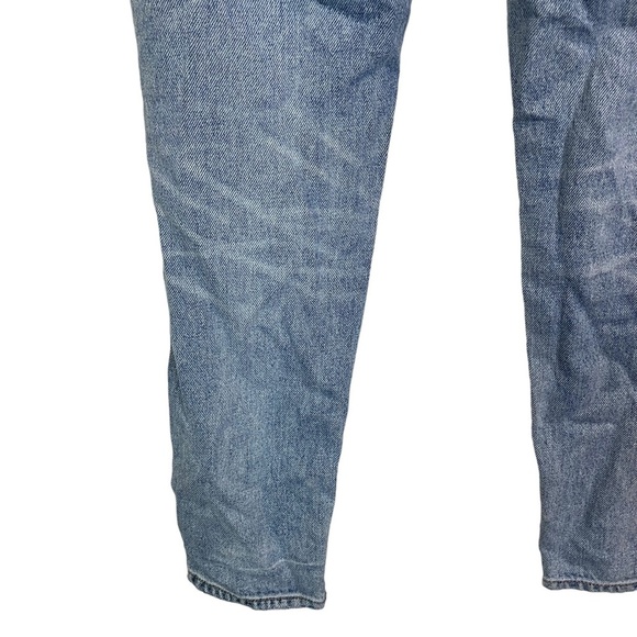 AMERICAN EAGLE HI-RISE GIRLFRIEND Distressed Medium Blue Wash Zip Fly Jeans sz 2 - Picture 14 of 16